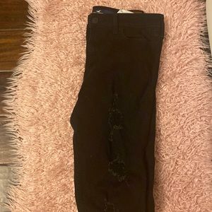 Hollister high rise crop ripped  super skinny jeans